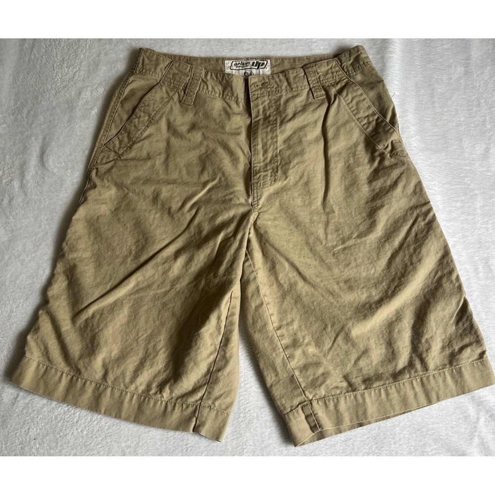 Urban Pipeline Up Men's Shorts Flat‎ Front Size 34 Khaki